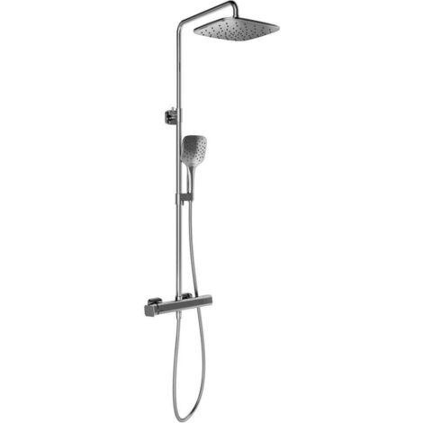 Ravak 10° Free - Set doccia con miscelatore, 25x25 cm, 3 getti, cromo X070171
