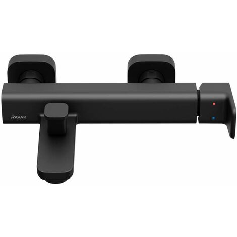 Ravak 10° Free - Wannen-Wandarmatur TD F 022.20/150, Schwarz X070152
