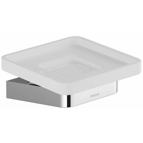 Ravak 10° - Seifenschale mit Halter, Chrom/Glas X07P354
