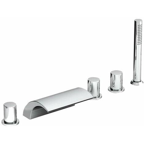 Ravak Armaturen - Badewannenarmatur für Wannenrand, 5-Loch-Montage, Chrom X070060