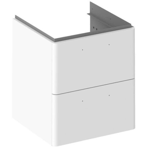 Ravak Balance II - Mueble de lavabo 50x50x47 cm, 2 cajones, blanco X000001813