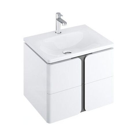 Ravak Balance - Meuble sous lavabo 600x500x465 mm, blanc/graphite X000001367