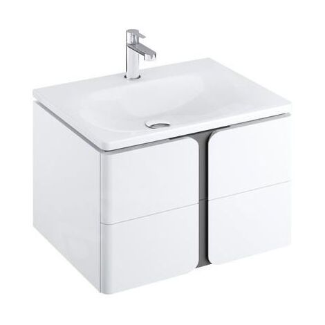 Ravak Balance - Meuble sous lavabo 800x500x465 mm, blanc/graphite X000001369