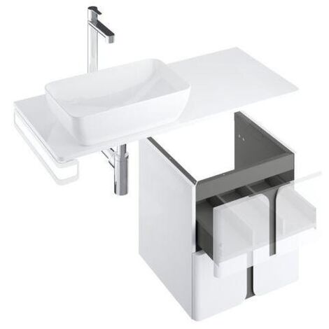 Ravak Balance - Plaque d'évier 1200x465x16 mm, blanc brillant X000001372