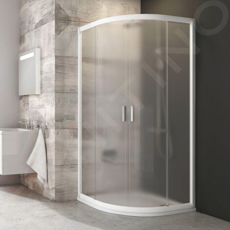 Ravak Blix - Cabine de douche quart de rond en quatre parties, 780-800 mm, blanc/verre Grape 3B240100ZG