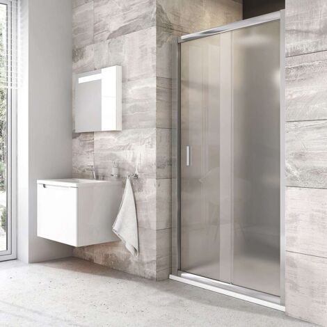 Ravak Blix - Duschtür zweiteilig BLDP2-100, 97-101 cm, Aluminium/Glas glänzend Grape 0PVA0C00ZG