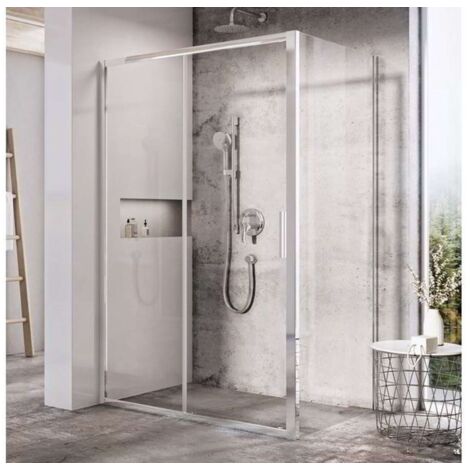 Ravak Blix - Duschwand BLSPS-80, 79-80 cm, Aluminium glänzend/Klarglas X9BM40C00Z1