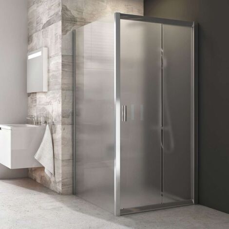 Ravak Blix - Mampara de ducha BLPS-90, 87-89 cm, aluminio brillante/vidrio uva 9BH70C00ZG