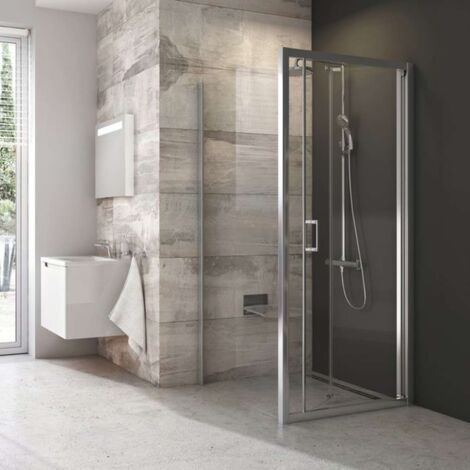 Ravak Blix - Parete doccia BLPSZ-90, 88-90 cm, alluminio lucido/vetro trasparente X93H70C00Z1