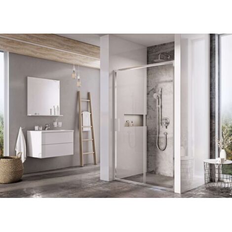 Ravak Blix - Porta doccia Slim BLSDP2-110, 108-111 cm, alluminio lucido/vetro trasparente X0PMD0C00Z1
