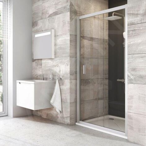 Ravak Blix - Porte de douche BLDP2-110, 1070-1110 mm, verre satiné/clair 0PVD0U00Z1