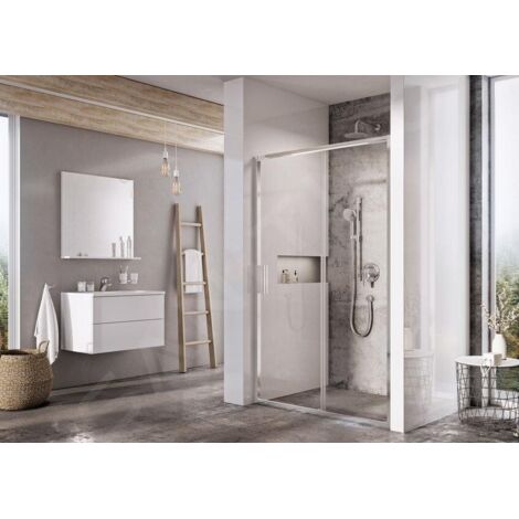 Ravak Blix - Porte de douche étroite BLSDP2-110, 1077-1105 mm, aluminium brillant/verre clair X0PMD0C00Z1