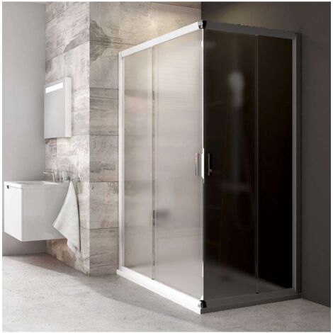 Ravak Blix - Puerta de ducha BLRV2K 120 cm, blanca/vidrio Uva 1XVG0100ZG