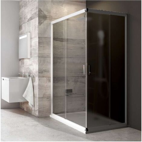Ravak Blix - Puerta de ducha BLRV2K 80 cm, blanca/vidrio transparente 1XV40100Z1