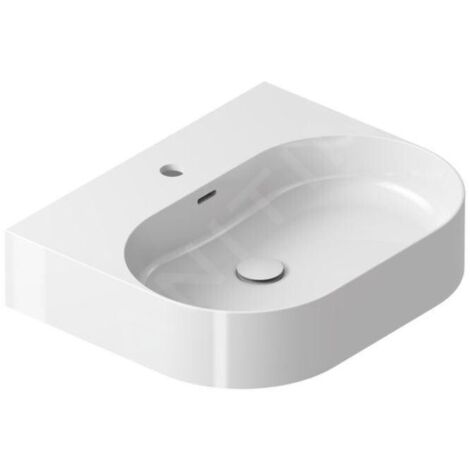 Ravak Ceramic - Vasque, 55x45 mm, avec trop-plein, un trou pour robinetterie, blanc XJX01155004