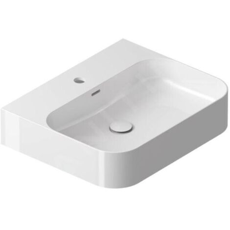 Ravak Ceramic - Vasque, 6x5 cm, avec trop-plein, un trou pour robinetterie, blanc XJX01155006