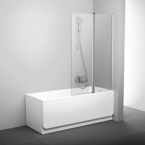 Ravak Chrome - Badewannenabtrennung zweiteilig CVS2-100 R, 99x150 cm, rechts, Aluminium glänzend/Klarglas 7QRA0C00Z1