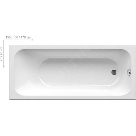 Ravak Chrome - Baignoire 1500x700 mm, blanc C721000000