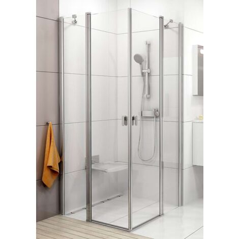 Ravak Chrome - Duschtür CRV2-110, 108-110 cm, Aluminium glänzend/Klarglas 1QVD0C00Z1