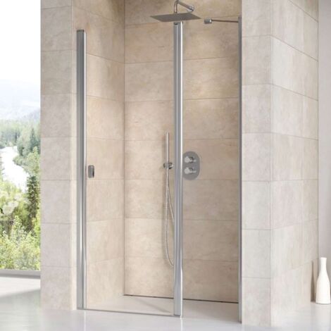 Ravak Chrome - Duschtür zweiteilig CSD2-110, 108-111 cm, Aluminium glänzend/Klarglas 0QVDCC00Z1