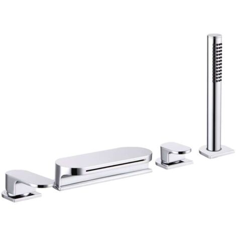 Ravak Chrome - Grifo para el borde de bañera, 4 orificios, cromo X070073