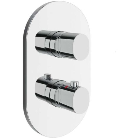 Ravak Chrome II - Grifo empotrado termostático para 2 dispositivos, cromo X070455