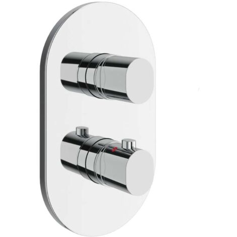 Ravak Chrome II - Miscelatore termostatico ad incasso per 2 utenze, cromo X070455