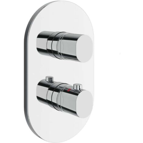 Ravak Chrome II - Miscelatore termostatico ad incasso per 3 utenze, cromo X070457