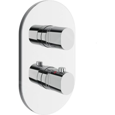 Ravak Chrome II - Mitigeur thermostatique encastré, 3 sorties, chrome X070457