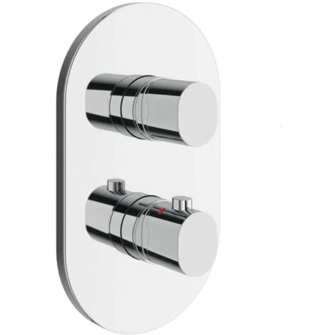 Sapho Robinetterie - Mitigeur Thermostatique Pour Montage Sur Bord De Baignoire, 3 éléments, Chrome TH102