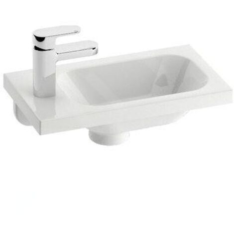 Ravak Chrome - Lave-mains 400x220 mm, avec un trou pour robinet à gauche, blanc XJGL1100000
