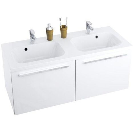 Ravak Chrome - Meuble sous double lavabo 1200x490x470, blanc X000000536