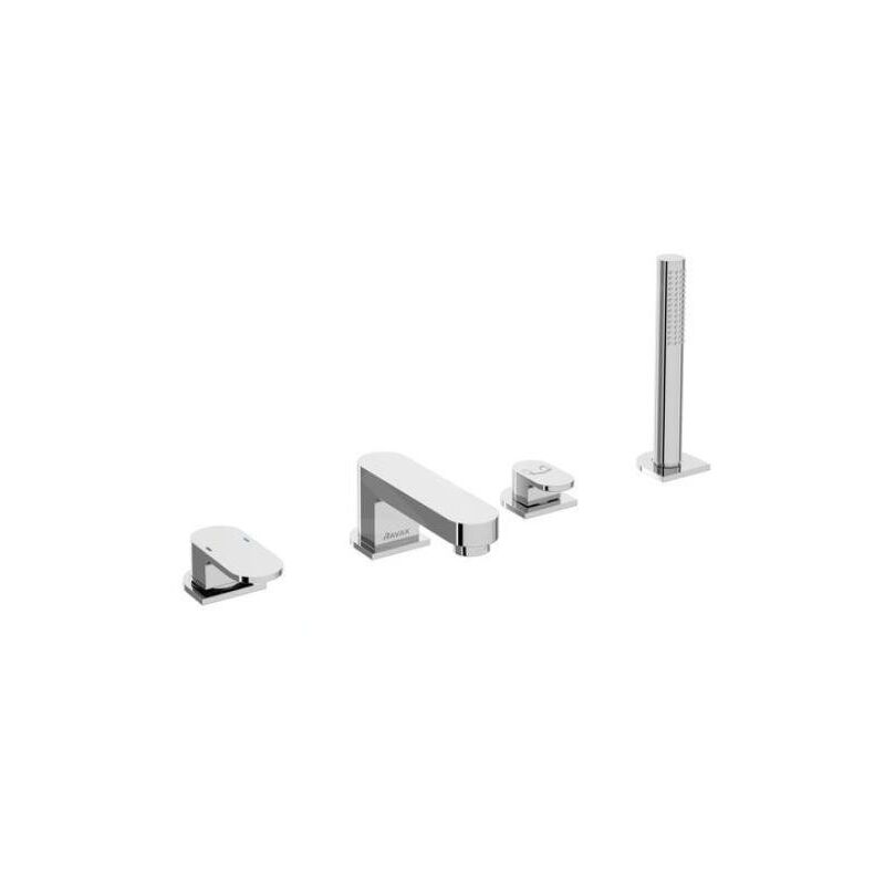Ravak - Chrome - Mitigeur pour rebord de baignoire, installation à 4 trous, chrome X070170