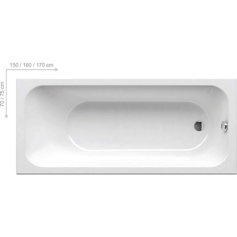Ravak Chrome - Vasca da bagno 150x70 cm, bianco C721000000
