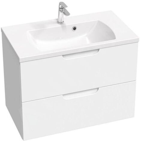 Ravak Classic II - Meuble lavabo 794x446x584 mm, 2 tiroirs, blanc brillant X000001480