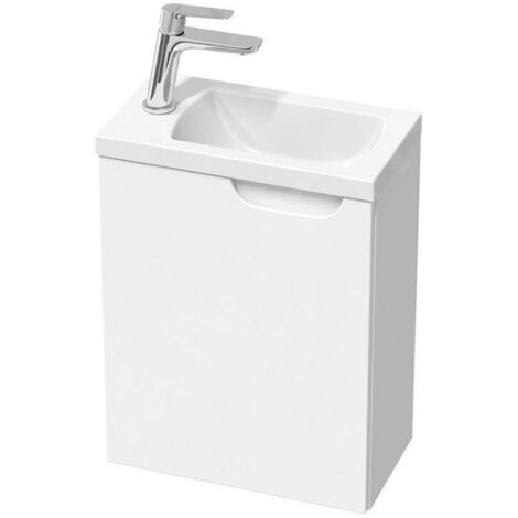 Ravak Classic II - Meuble-vasque 396x216x500 mm, 1 porte, charnières à gauche, blanc brillant X000001484