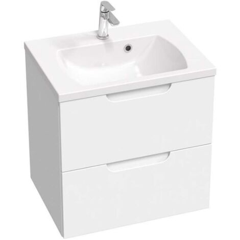 Ravak Classic II - Mobile lavabo 59x45x58 cm, 2 cassetti, bianco lucido X000001476