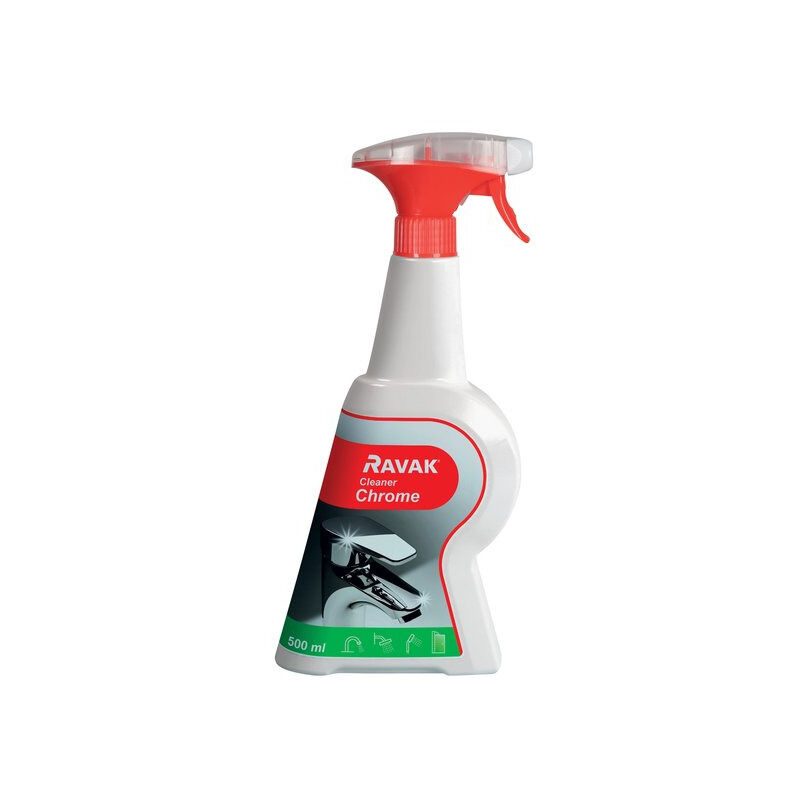 Ravak Cleaner Chrome Spray nettoyant pour surfaces chromées, efficace contre la graisse et les dépôts de calcaire (X01106)