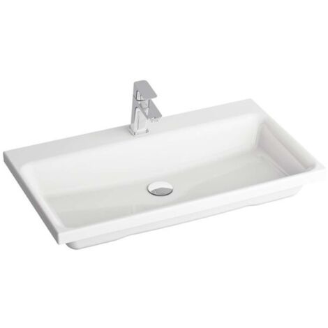 Ravak Comfort - Waschtisch 80x46 cm, mit 1 Hahnloch, weiß XJX01280001