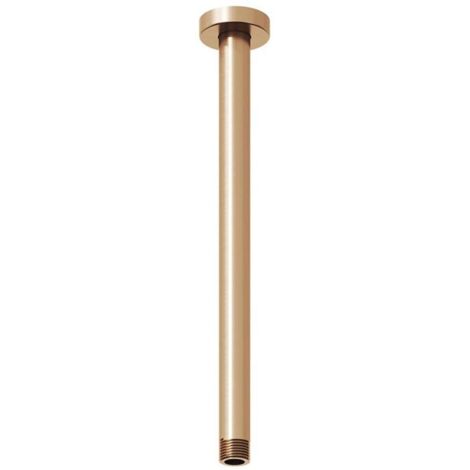 Ravak Docce - Braccio doccia a soffitto, 30 cm, oro rosa spazzolato X07P713