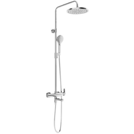 Ravak Docce - Set doccia DS 092.00 con miscelatore per vasca da bagno, 25 cm, 3 getti, cromo X07P642