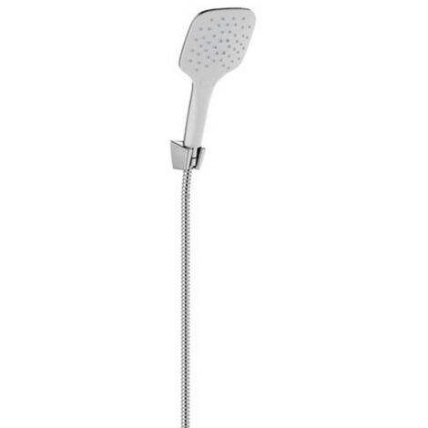 Ravak Docce - Set soffione, supporto e tubo flessibile 907,00, cromo/bianco X07S010