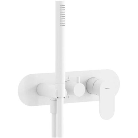 Ravak Eleganta - Grifo empotrado para 2 aparatos, blanco mate X070263