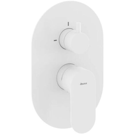 Ravak Eleganta - Grifo empotrado para 2 aparatos, blanco mate X070264