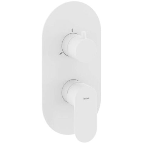 Ravak Eleganta - Grifo empotrado para 3 dispositivos, blanco mate X070260