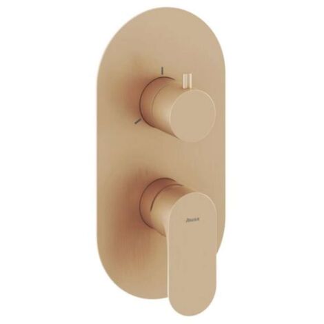 Ravak Eleganta - Grifo empotrado para 3 dispositivos, oro rosa cepillado X070371