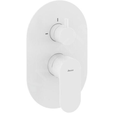 Ravak Eleganta - Mitigeur encastré 2 sorties, blanc mat X070264