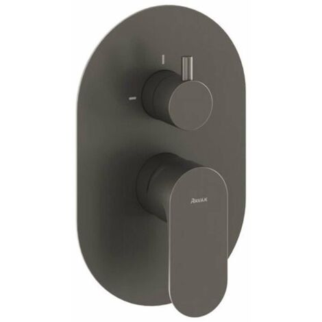 Ravak Eleganta - Unterputzarmatur für 2 Verbraucher, Graphit gebürstet X070338