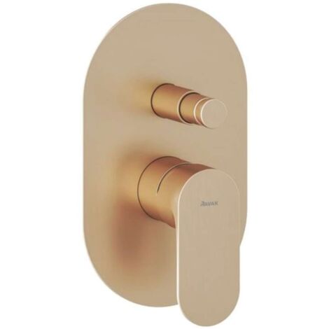 Ravak Eleganta - Unterputzarmatur für 2 Verbraucher, mit Körper, Rotgold gebürstet X070372