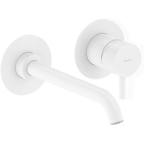 Ravak Espirit - Grifo empotrado de lavabo, montaje de 2 orificios, blanco mate X070241